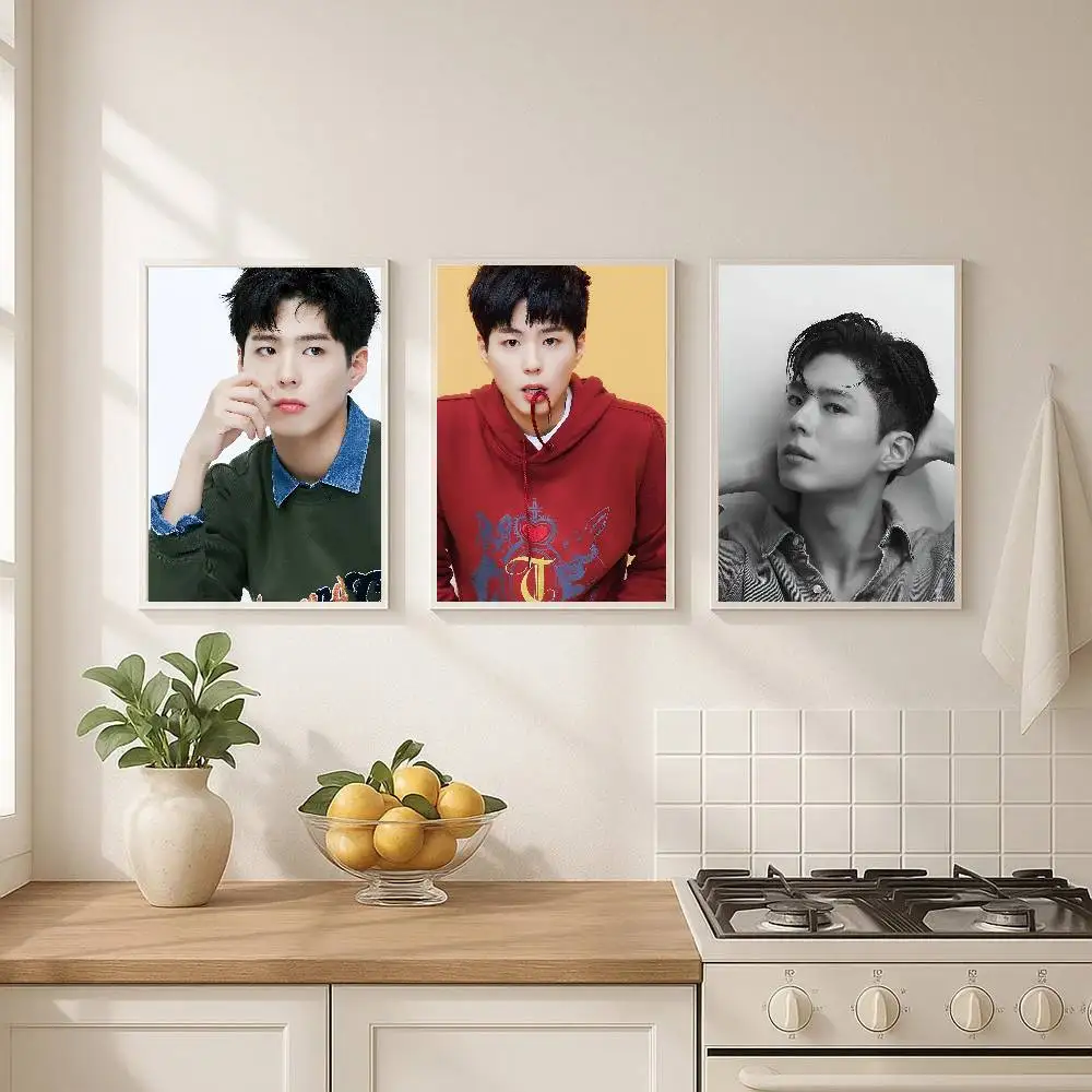 الممثل الكوري بارك بو اللثة المشارك غرفة المعيشة المنزلي مدخل بار مطعم مقهى الفن الديكور اللوحة