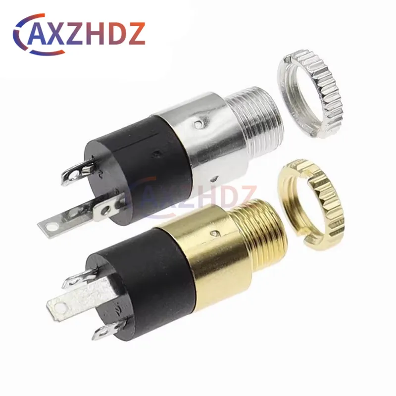 10PCS 3.5mm 3Pin PJ392 Stereo Female Sockect Jack With Screw 3.5 Audio Headphone Connector PJ-392 PJ-392A Vertical Gold Silver