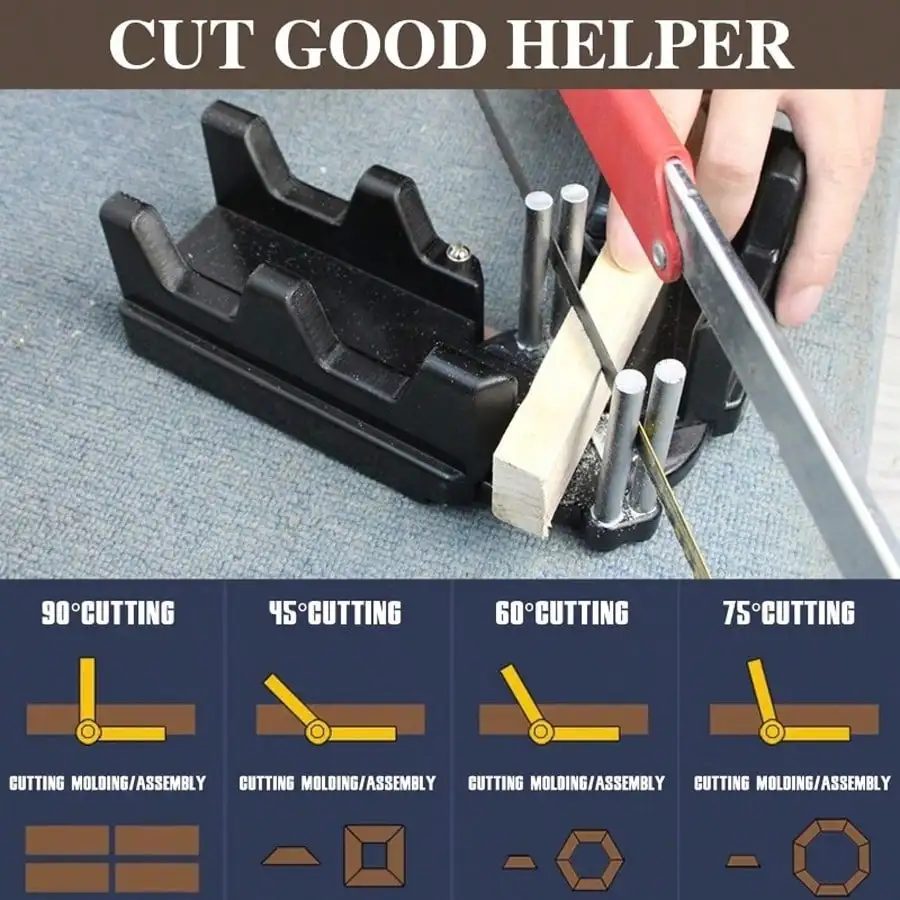 Portable 2-in-1 Mitre Measuring & Cutting Tool - Precision Angled Cuts up to 180 Degrees,   Miter Saws for Woodworking