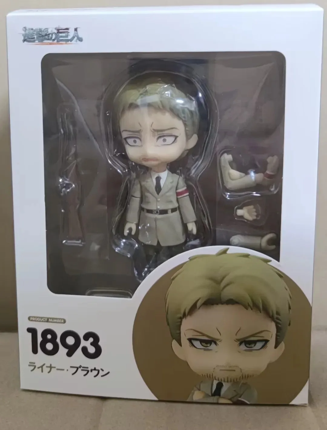 10CM Anime Attack on Titan Reiner Braun Q Version Joint replaceable Action Figures PVC Model Desk Decor doll Toy Gifts boxed