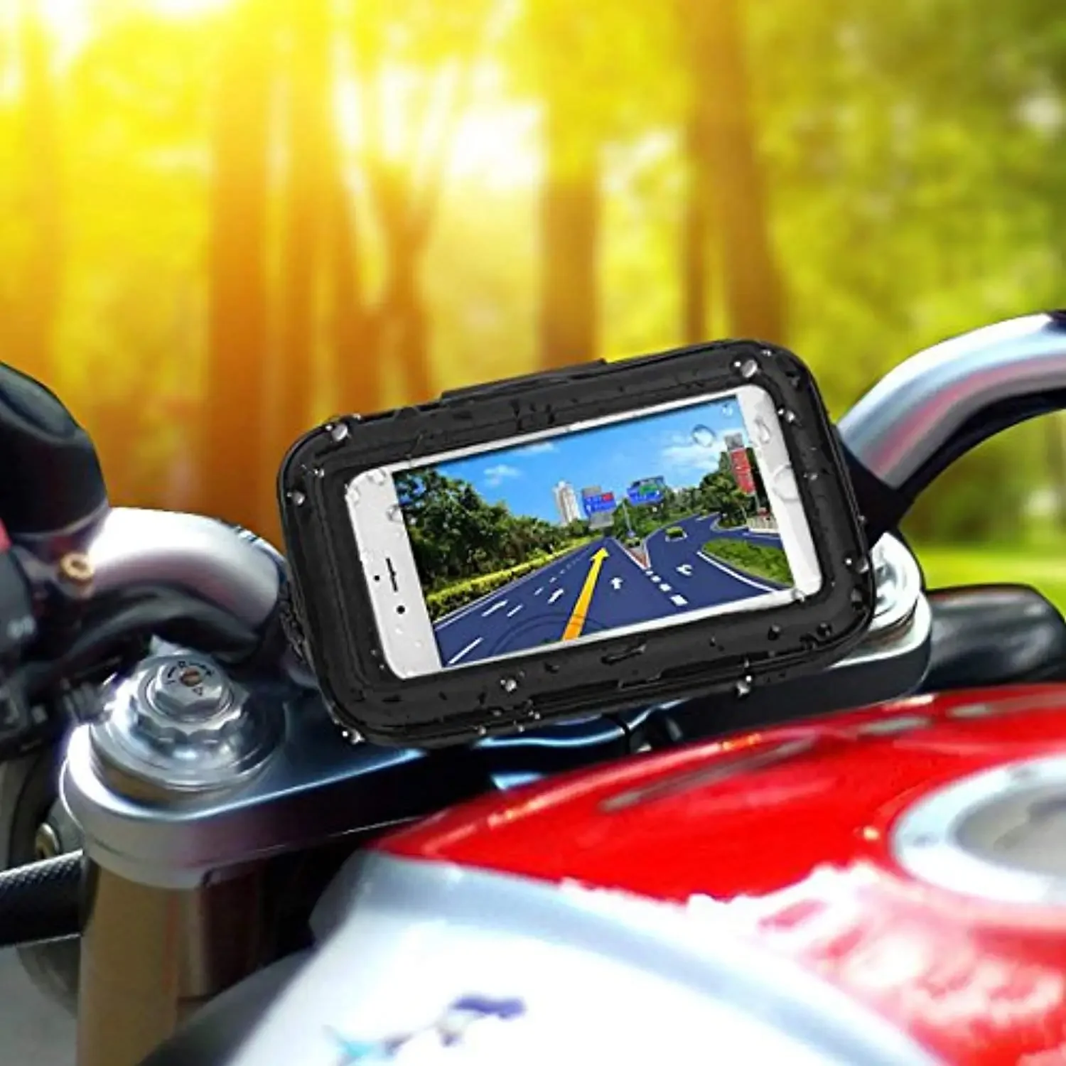 Bicycle Motorcycle Phone Holder Waterproof Bike Phone Case Bag for iPhone Xs Xr X 8 7 Samsung Mobile Stand Support Scooter Cover