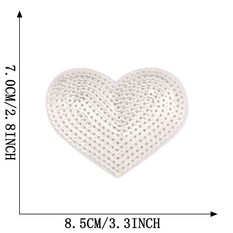 Eisen auf Patches für Kleidung Stern Herz Pailletten Thermo jacke DIY gestickt nähen Aufkleber Rucksack niedlichen Parche Kinder Ropa Glitter – Detail 13