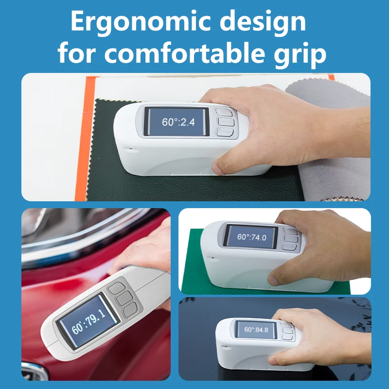 مدى مقياس لمعان عالي الدقة ، أجهزة طلاء جلدية ، دقة الكشف 0.1GU ، 0-200GU