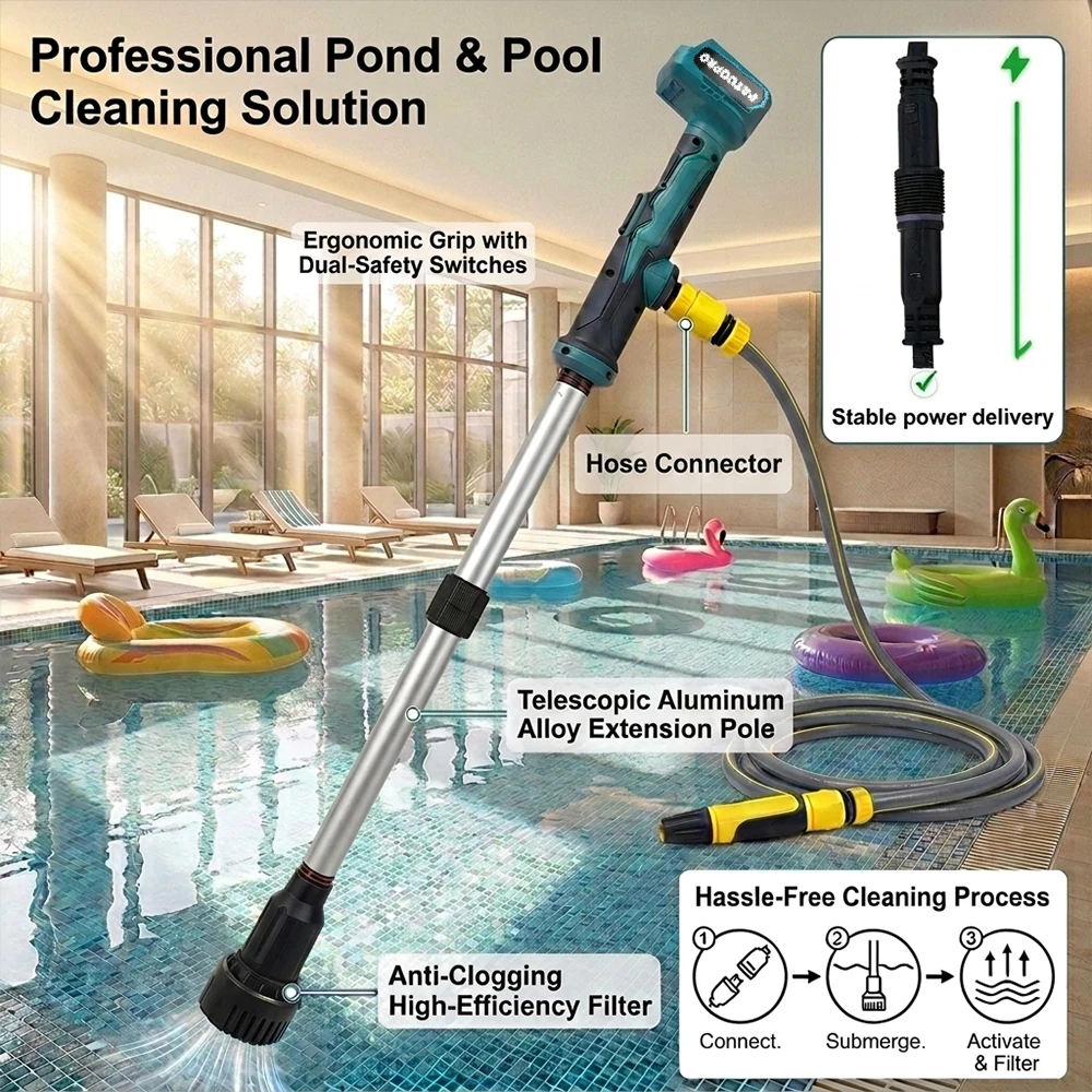 PATUOPRO Cordless Stick Water Pump 18000RPM Portable Utility Transfer Pump Garden Watering Power Tool For Makita 18V Battery