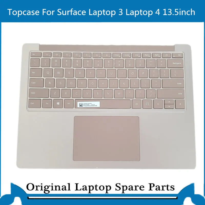 Original 13.5 Inch For Microsoft Surface Laptop 3 Laptop 4 1867 1868 Topcase Assembly Trackpad Keyboard US Gold 95new