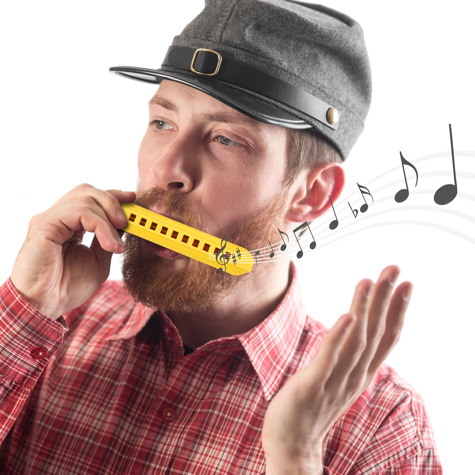 

10 Hole Abs Harmonica ABS Material 20 Tones Portable Musical Instrument for Kids Beginners Blues Folk Jazz Music