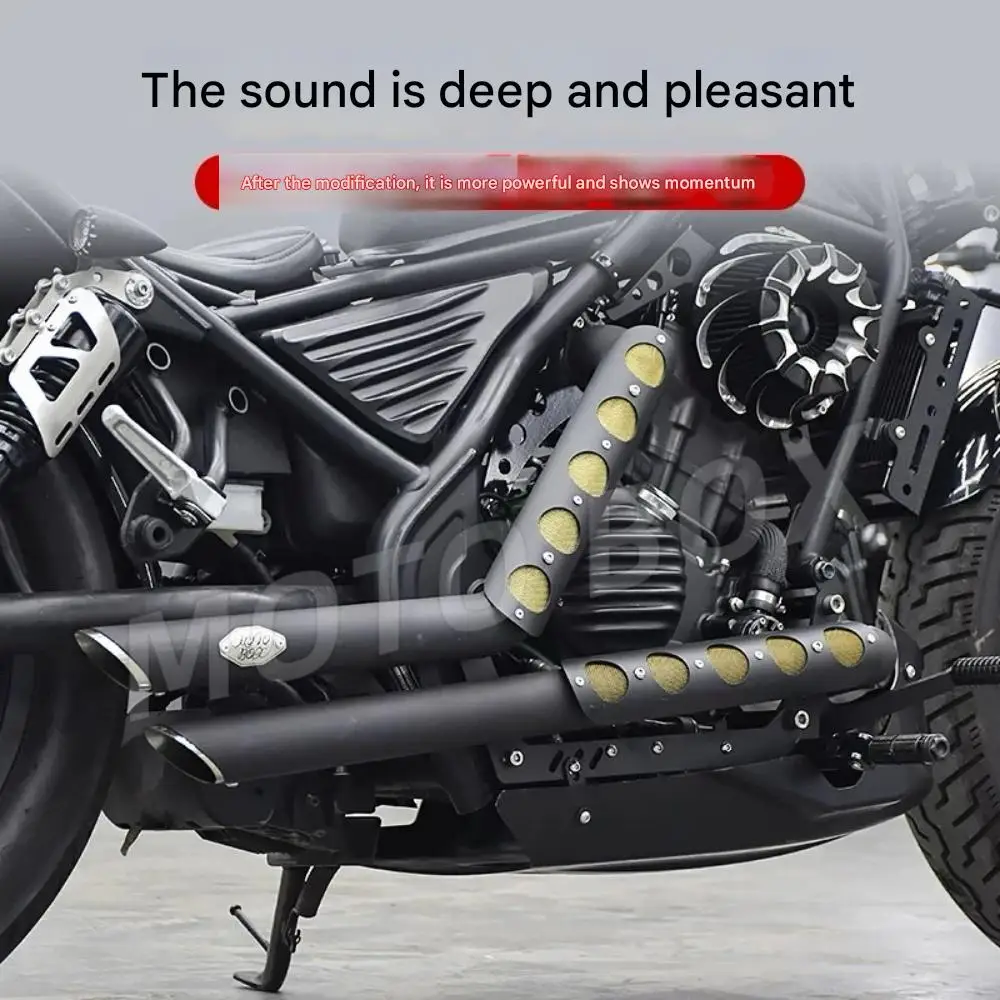 For HONDA Rebel CM300 modified VH exhaust pipe full section rebel cm 300 engine lower air deflector footrest forward footrest