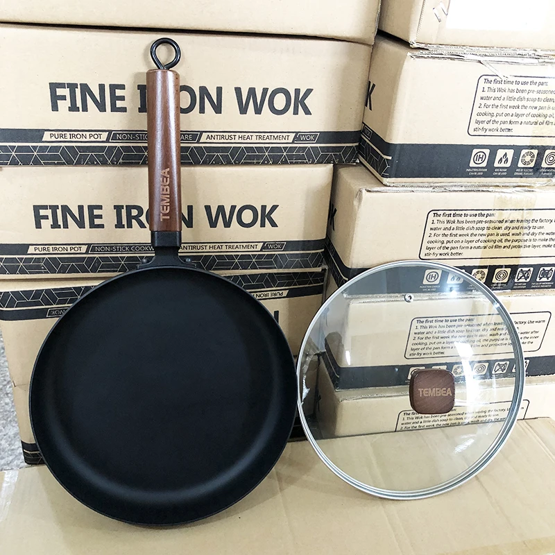 Export pan domestic iron pan  frying pan frying pan frying pan Non-stick  General Use for Gas and Induction Cooker cast iron