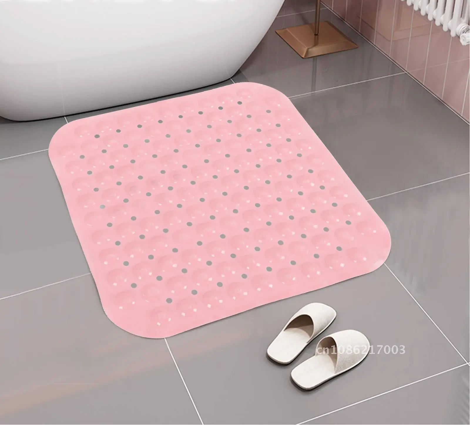 

Square Shape Anti Slip Bathtub Mats Suction Cup Shower Bath Mat 46*46cm PVC Foot Pads Bathroom Accessories Shower Cushion