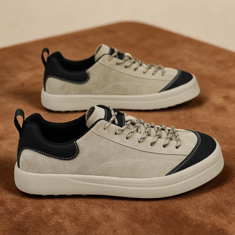 Autumn Suede Men's Casual Shoes Work Lightweight Walking Shoes Skateboard Shoes Male Zapatos De Hombre