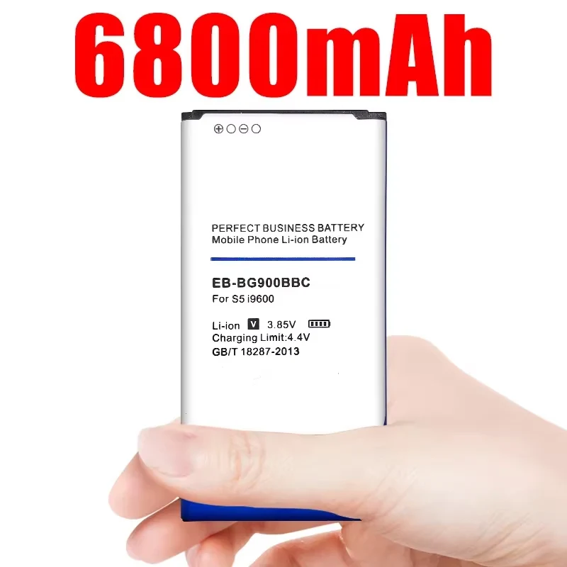 Battery Eb-bg900bbu Eb-bg900bbc 6800mah for Samsung S5 I9600 G910l/910s/910k/g9006v/g9008v/g9009d/g900