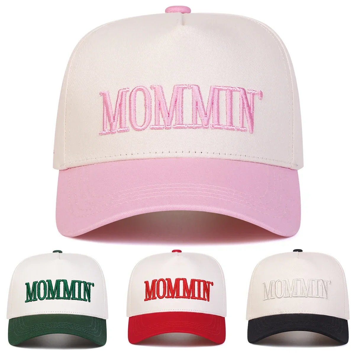 Unisex MOMMIN Baseballkappen mit Buchstabenstickerei, Frühling und Herbst, für den Außenbereich, verstellbare Freizeithüte, Sonnenschutzhut, Sportkappe