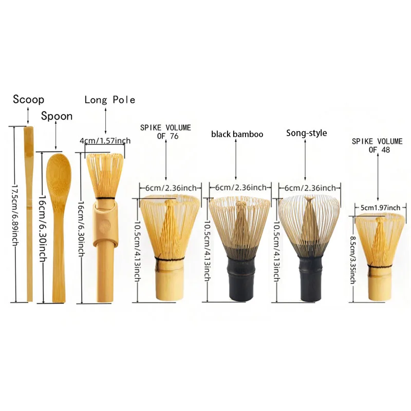 Whisky Matcha de bambú dorado hecho a mano, licuadora Matcha tradicional japonesa, juego de té hecho de B orgánico duradero y sostenible