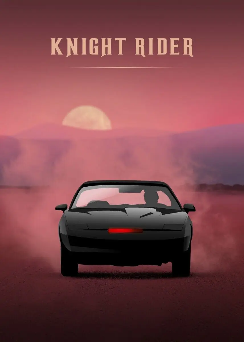 

Knight Rider Movie Art Picture Print, Silk Poster, Home Wall Decor, 1982