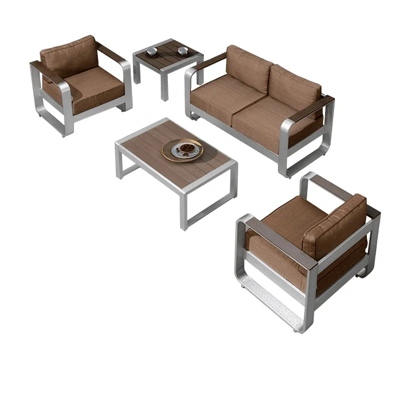 

Nordic outdoor sofa sunscreen model house garden open-air coffee table balcony leisure chair courtyard assembly furniture