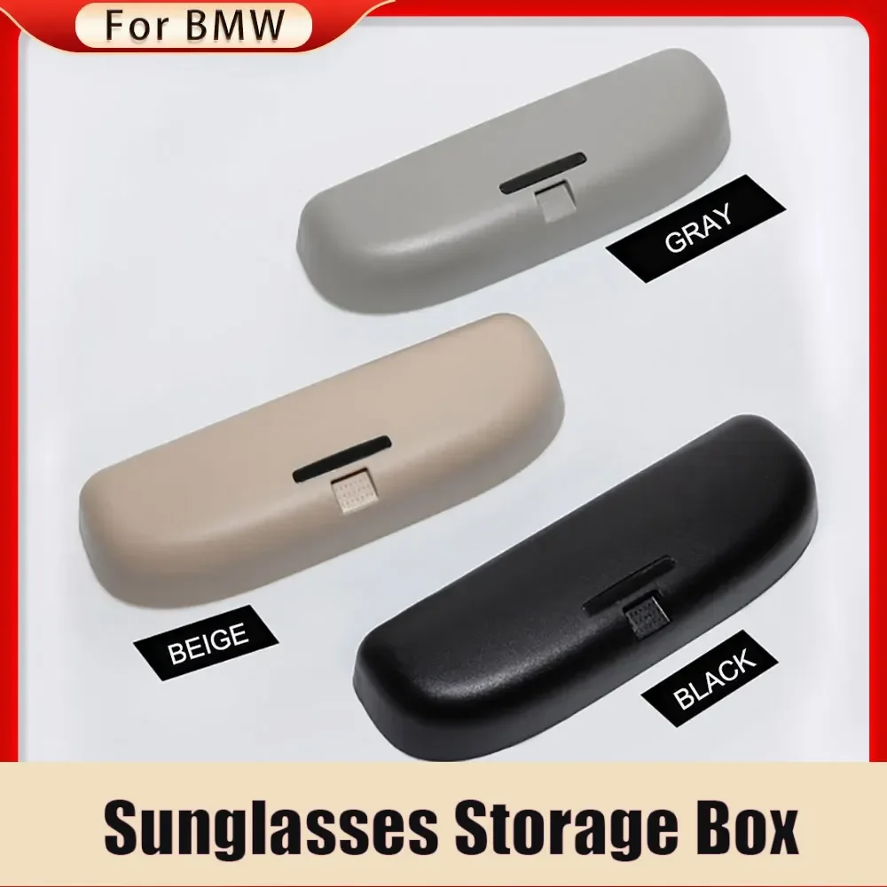 

Car Glasses Case for BMW X1 F48 X3 F25 X5 G05 F10 F11 F20 1 2 3 5 7 Series Holder Sun Glasses Box Case Storage Box 2013-2022