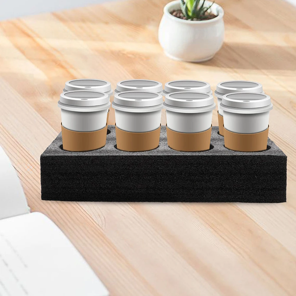 

3 Pcs Cup Holders Drink Tray Coffee Mug Carrier Black Pearl Reusable Portable Bottle Packing Trays Lightweight