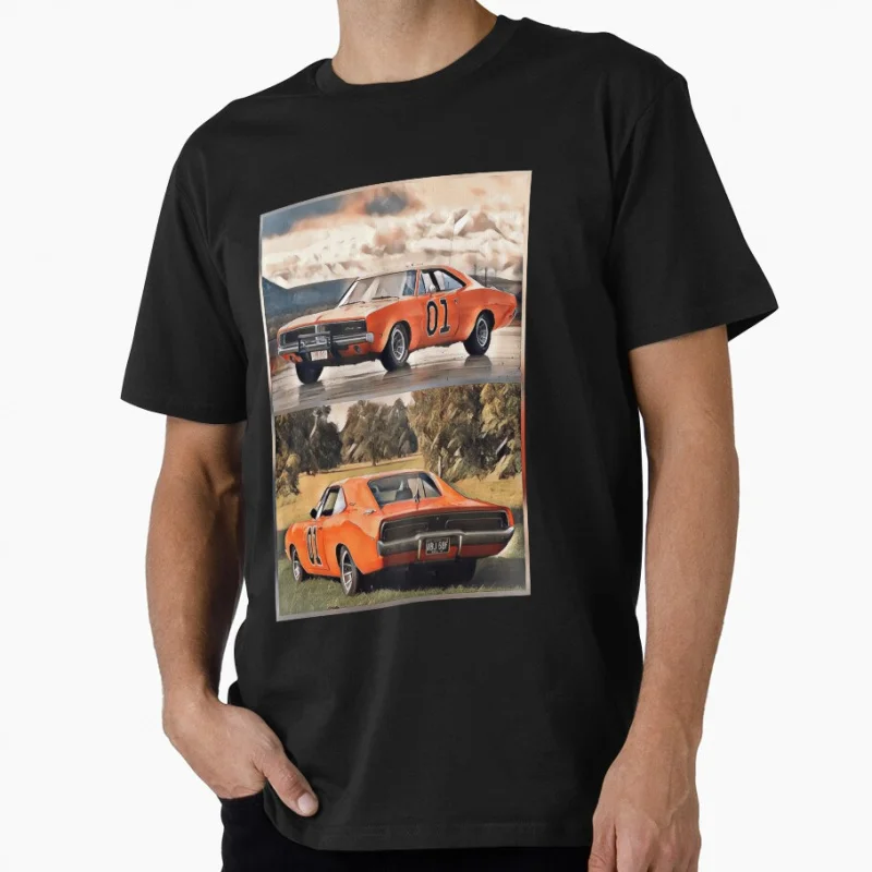 

0405 General Lee 80s Retro movie Gift t shirt The Dukes Of Hazzard Graphic clothes All size Tops 100% cotton print tee S-6XL