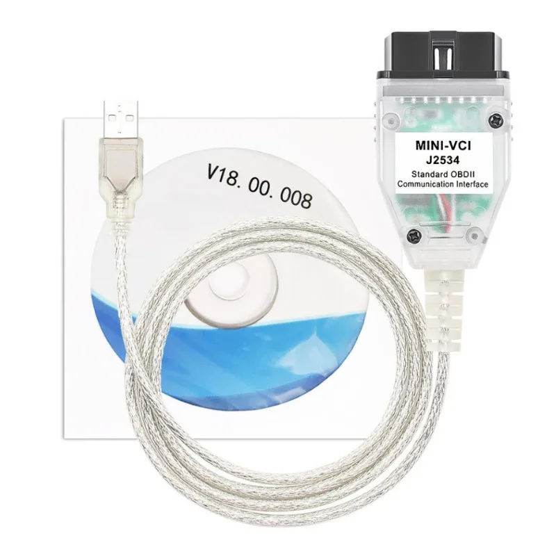 Mini Vci For Toyota J2534 V18.00.008 OBD2 Car Diagnostic Cable FT232RQ TIS Techstream MINI-VCI J2534 For Toyota