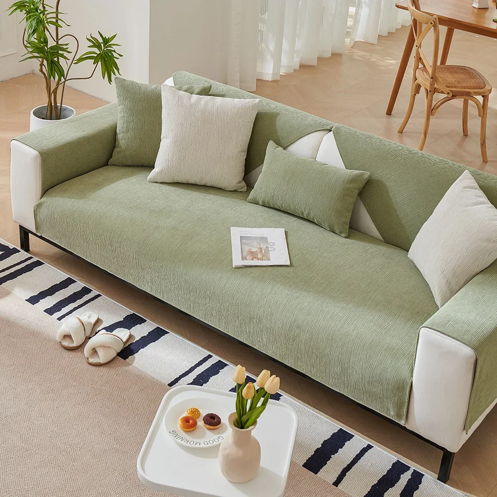 Thick Sofa Covers Non-Slip Couch Cover for Living Room Chaise Lounge Sofa Mat Cover Nordic Universal Corner Sofa Towel