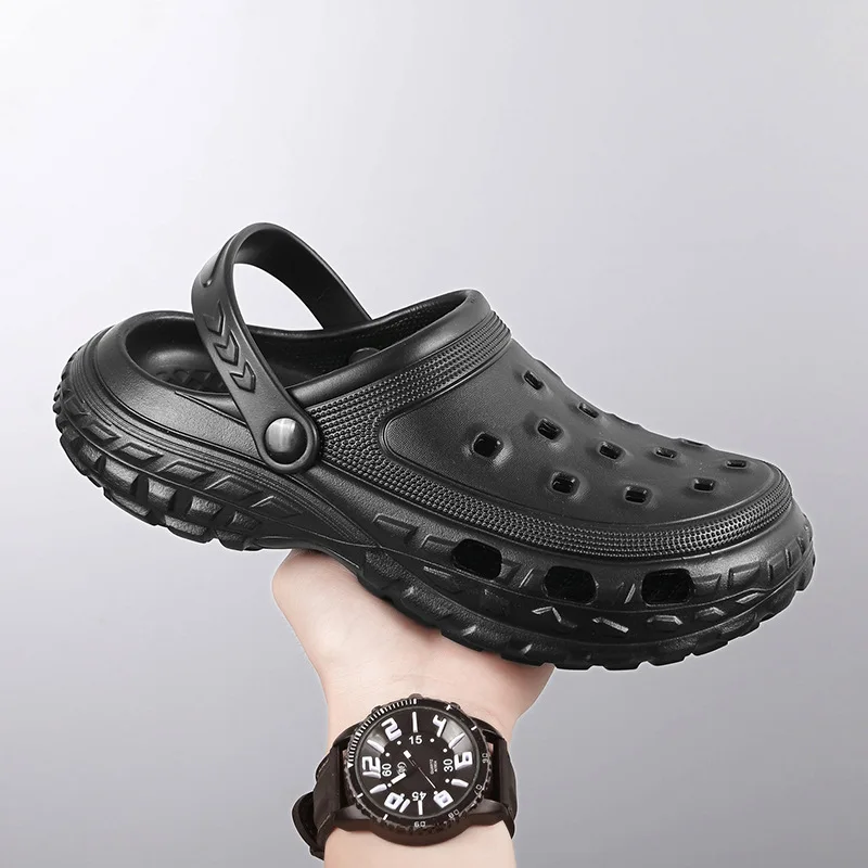 

Trendy Men's Summer EVA Sandals Large Size Beach Shoes With Step Sinking Feeling Casual Slippers For Outdoor Use