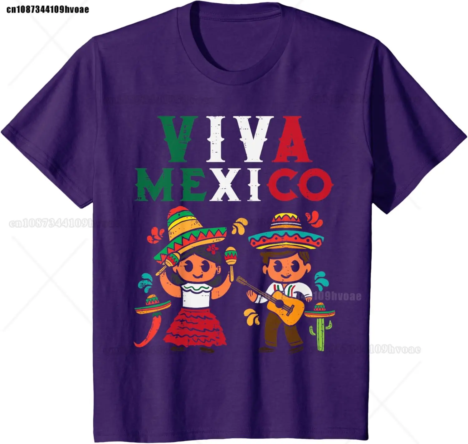 فيفا المكسيك صبي فتاة الغيتار الاستقلال المكسيكي طفل تي شيرت #3