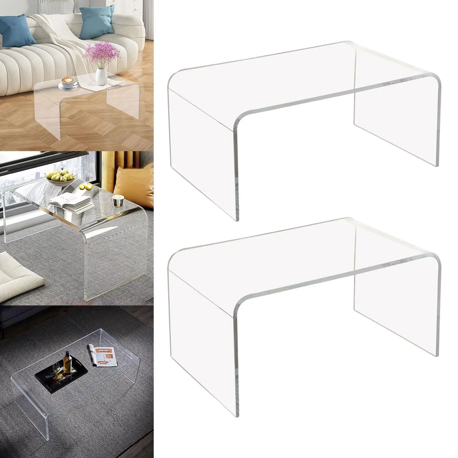 

Acrylic Coffee Table Japanese Floor Table Decor Acrylic Furniture Low Table Tatami Tea Table End Table for Living Room Family