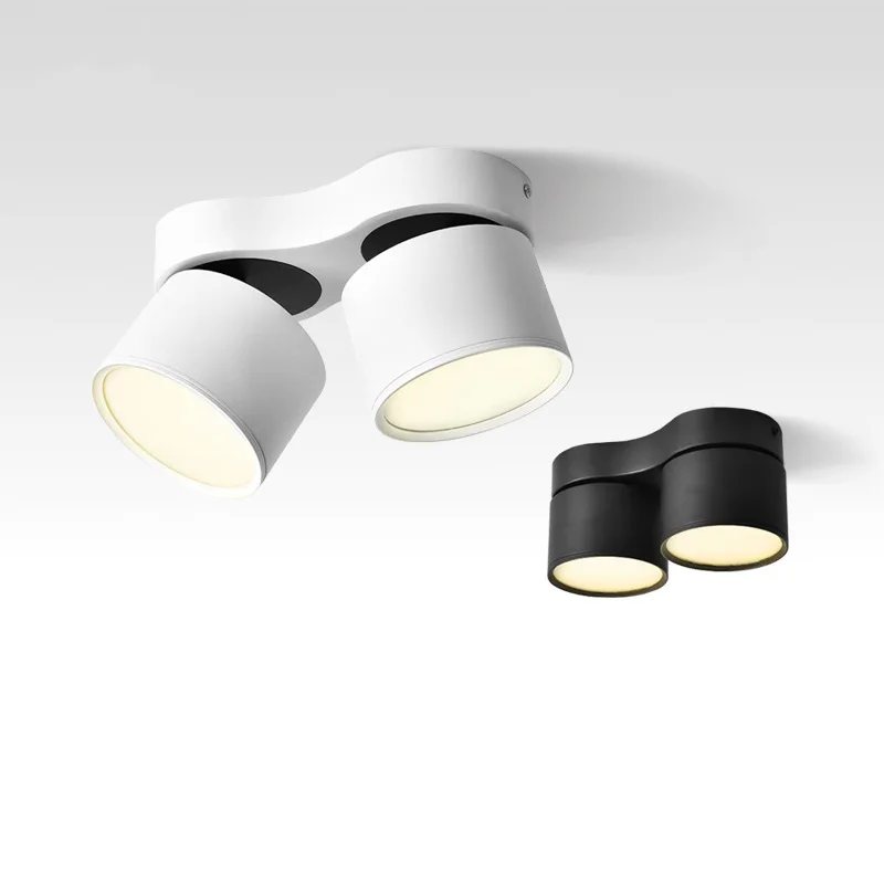 superficie montada girando luzes de teto dobraveis downlights regulaveis iluminacao interior 2x10w 2x15w 2x18w ac85 265v 01