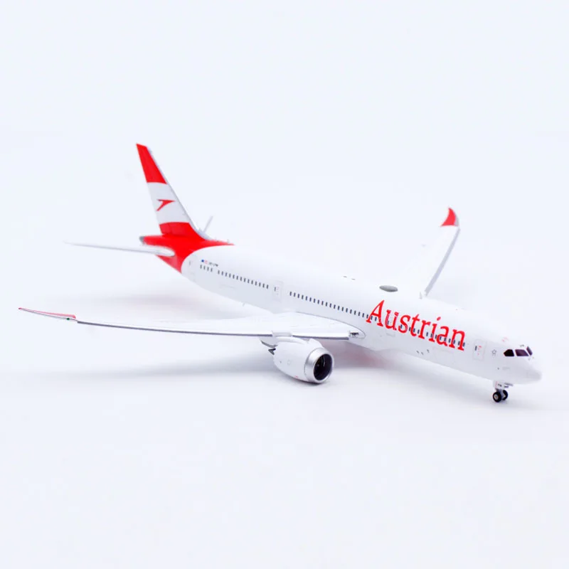 XX40263A سبيكة تحصيل طائرة هدية JC أجنحة 1:400 الخطوط الجوية النمساوية بوينغ B787-9 دييكاست نموذج طائرة OE-LPM اللوحات أسفل #4