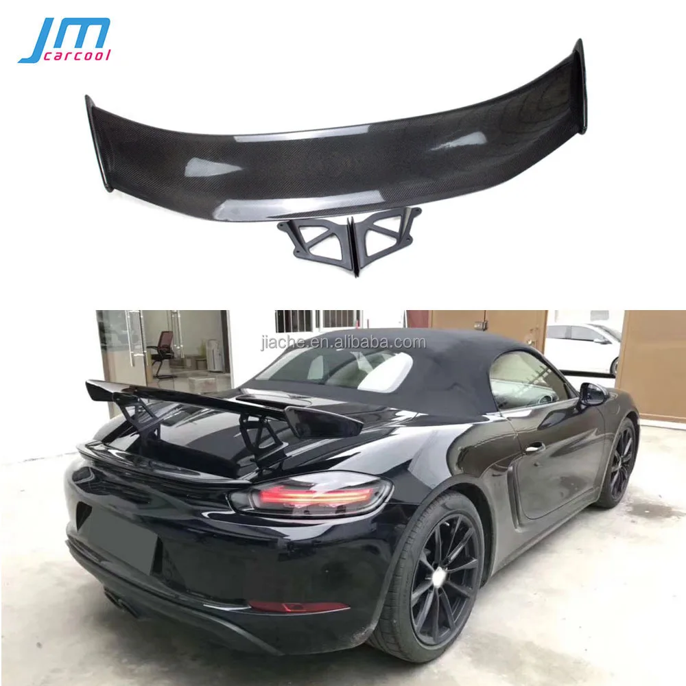 

Fiber Rear Spoiler Tail Wings For Porsche Cayman Boxster 981 986 987 718 GT4 GT 2016 - 2019 Car External Decoration