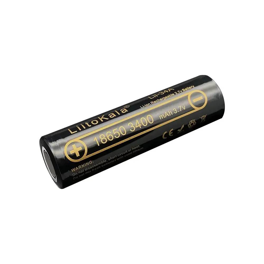 100% Original high quality Liitokala 18650 battery 3.7V 3400mAh 18650 rechargeable batteries  for flashlight