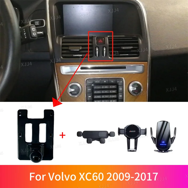 

Car Phone Holder Special Fixed Bracket Base Wireless Charging Car Accessories For Volvo XC60 2009~2015 2012 2013 2014 2016 2017