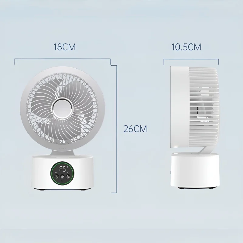 Cooling Home Desktop Shaking Head USB Charging Fan Air Circulation Intelligent Voice Timing Fan Home&dormitory Desktop Fan