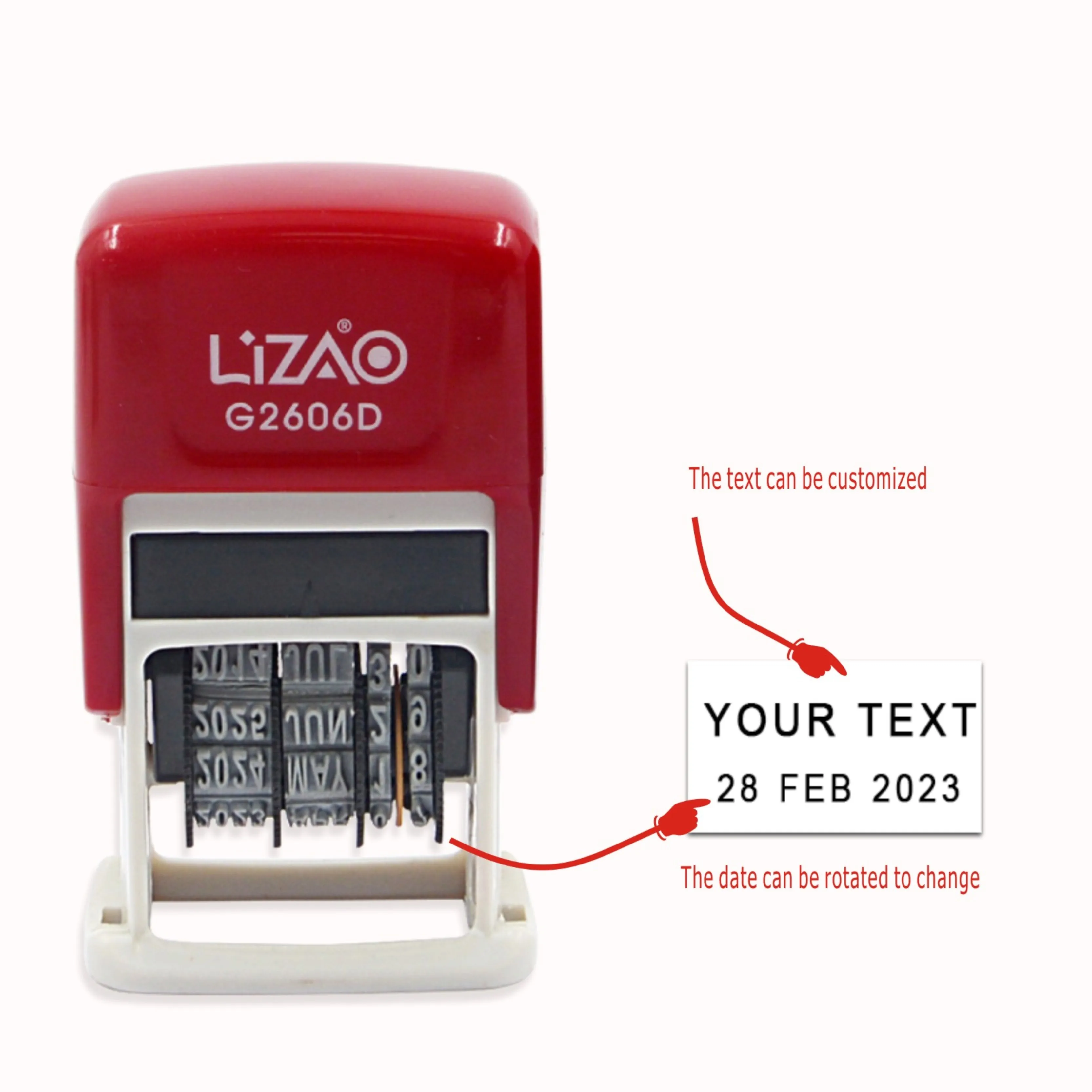 Custom Date Stamp for Teacher Signature, Seal Your Text, Your Name Self-Inking Date Stamp with Signature Custom Date, DIY Text