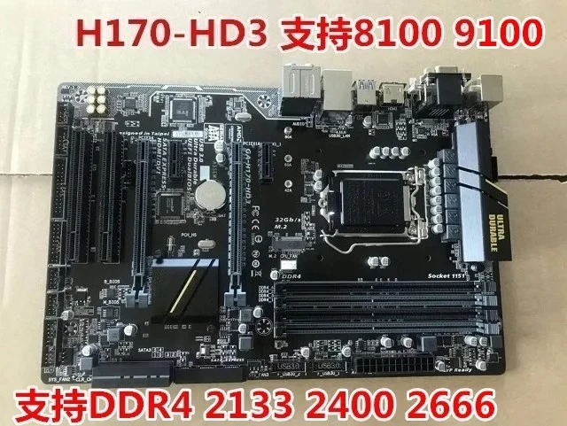

FOR Gigabyte H170-HD3 DDR4 large board, support HDMI support 8100 9100F
