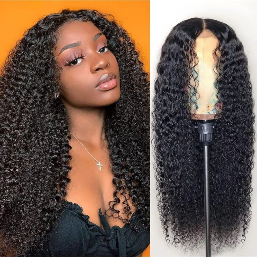 250% High Density Jerry Curly Human Hair Wig 13x4 Transparent Lace Front Pre Plucked Virgin Human Hai Wigs