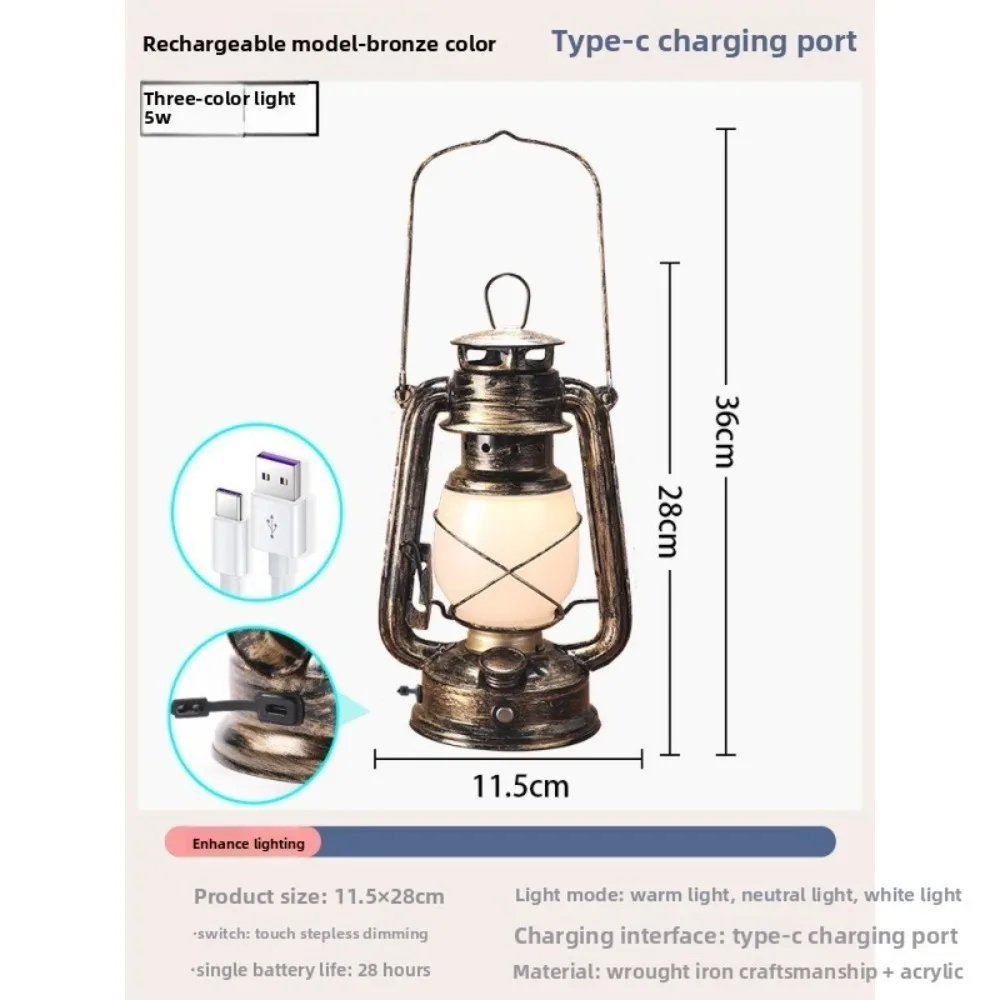 

Многофункциональная древняя лампа для лошади, перезаряжаемая батарея на солнечной энергии, окружающий свет, портативный дизайн для наружного использования