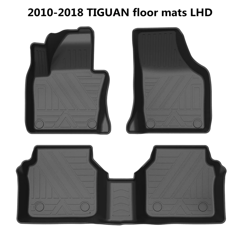 Use for Volkswagen Tiguan 2009-2016floor mats custom All-Weather car foot pad Fit For Tiguan waterproof trunk mat car floor mats