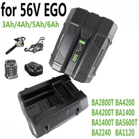 High-capacity replacement power tool Battery，For EGO 56V 6.0Ah Compatible with BA2800 BA2800T BA4200 CS1604 CS1804 CS1403