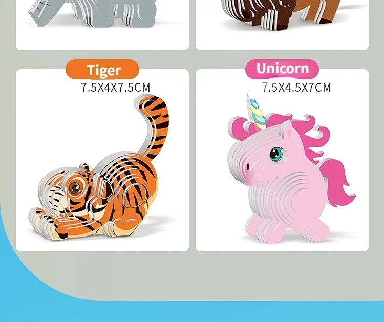 3D-Puzzles für Kinder, Jurassic World, Dinosaurier, Lernspielzeug, Papiertier, Puzzle, Cartoon-Modell, Spielzeug, Geschenk zum Kindertag – Detail 11