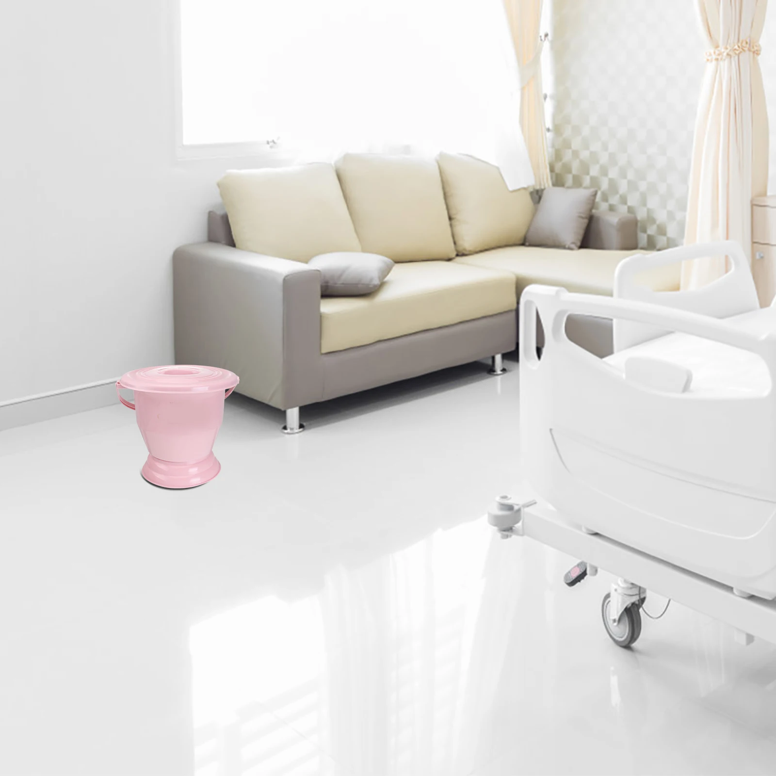 

1pc Thickened Spittoon Household Bedpan Portable Urinal Pan Pp Plastic Chamber Pot For Elder Children Pregnant Adult Home Night