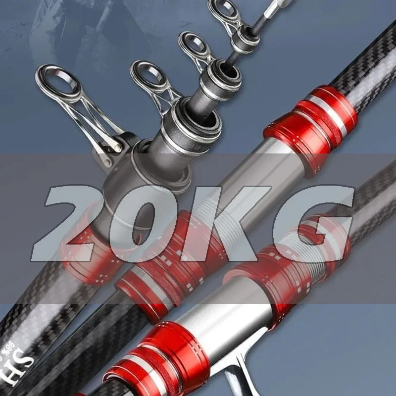 Superhard Carbon Spinning Fishing Rod 2.7-4.5m Travel Throwing Rod  Bait weight 50-200G Surfcasting Pole For Catch Big Fish