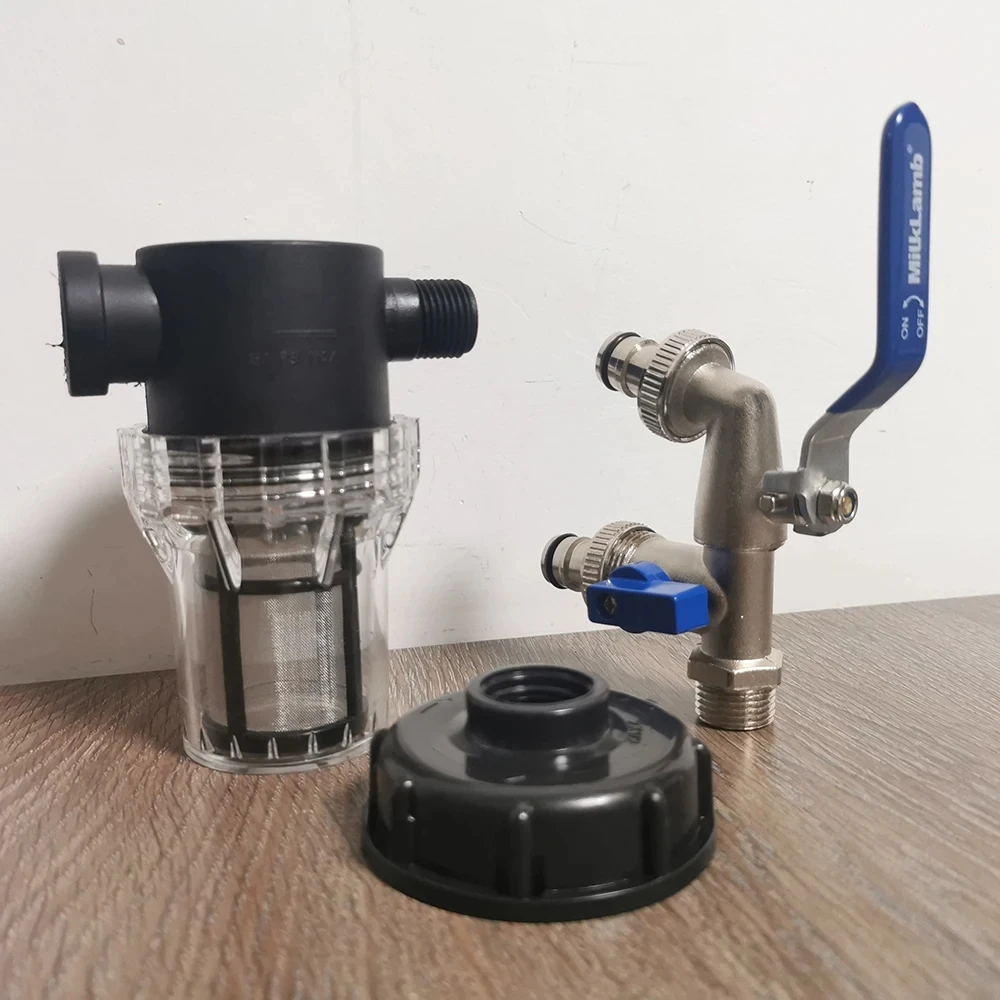 

S60X6 1/2 дюйма, 1000-литровый адаптер для крана IBC, ниппель, садовый шланг, быстроразъемный кран, фитинг клапана бака из сплава