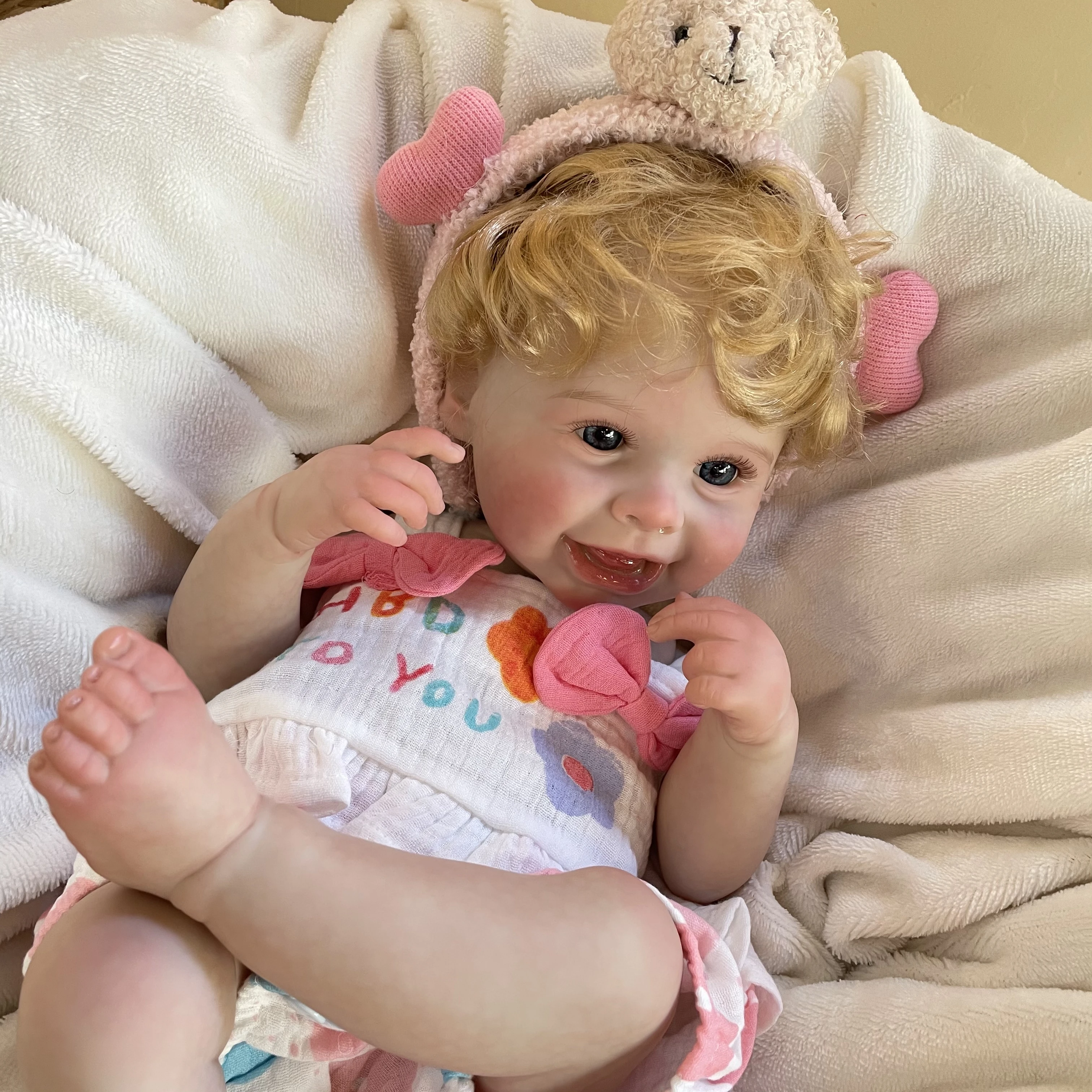 45Cm Harper Meisje Bebe Reborn Poppen Hele Siliconen Vinyl Pop Geschilderd Pasgeboren Baby Poppen Voor Kid 'S X'mas Cadeau Muñecas Reborn