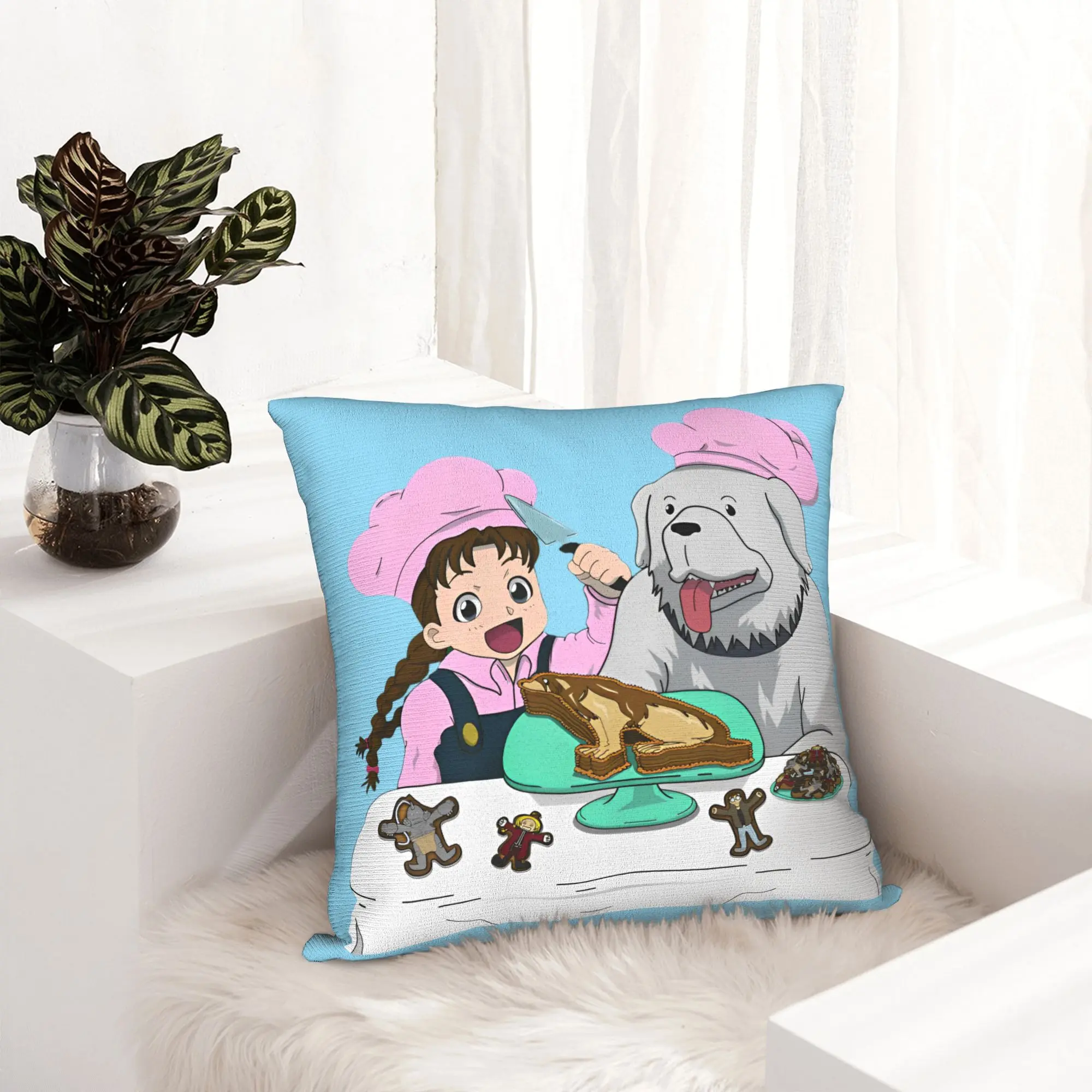 Fullmetal Alchemist Pillowcase Printed Polyester Cushion Cover Decorations Japanese Anime Pillow Case Cover Home Square 45X45cm