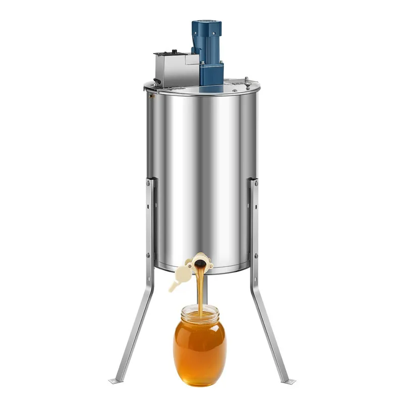 

Electric Three Frame Stainless Steel Honey Shaker Honey Extraction Machine Honey Separator With Honey Flow Port Beekeeping Tool
