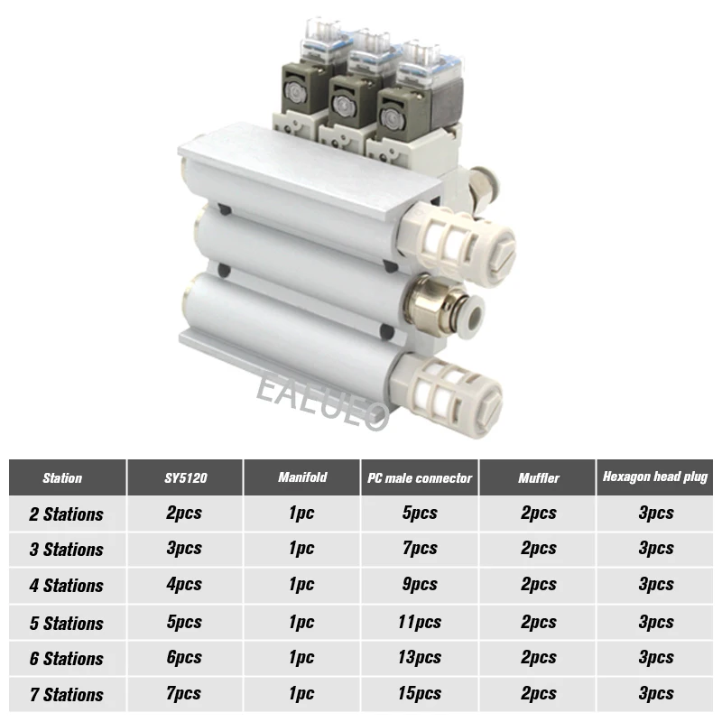 SMC type SY5120 Solenoid valve combination Single electronically controlled cylinder control valve SY5120-5LZD-01 SY5120-6LZD-01