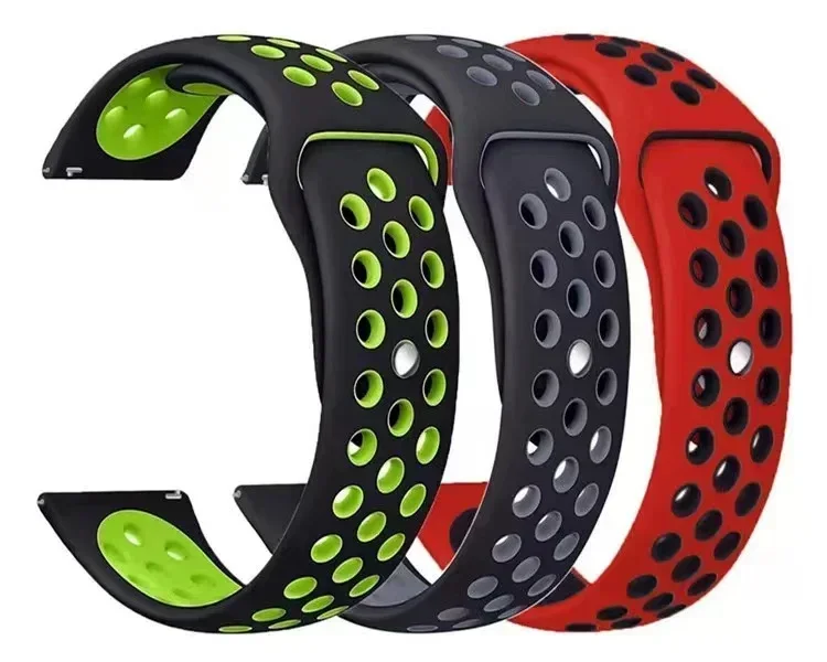 22mm 20mm 18mm Silicone Strap For Huawei Watch 5 GT6-5-4 GT6-5 Pro 46mm Sport Breathable Band Huawei Watch 4 4Pro 3/GT6-5-4 41mm