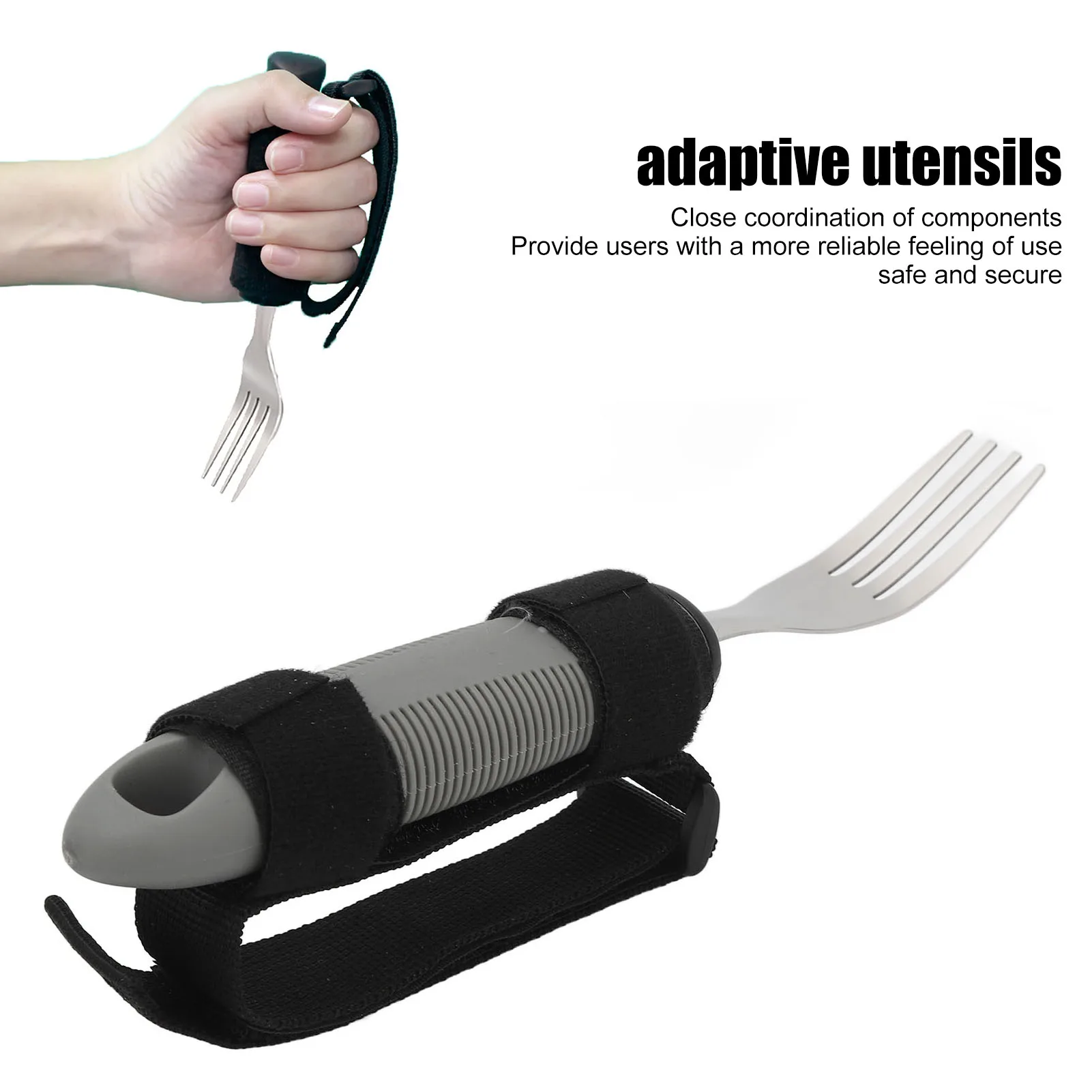 شوكة أدوات التكيف اليد الكفة الأكل الإيدز الفولاذ المقاوم للصدأ شوكة للمعاقين لالتهاب المفاصل السكتة الدماغية