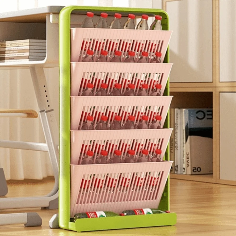 

3/5 Layer Structure Study Desk Organizer Multi-Layer Removable Side Mounted Bookshelf Space-Saving Floor-Standing